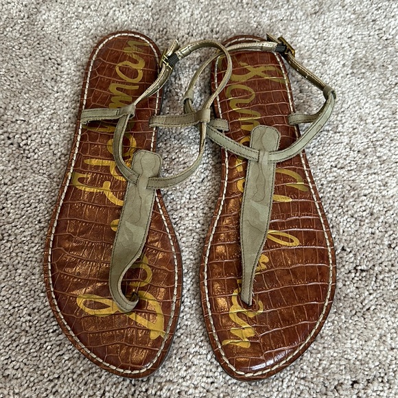 Sam Edelman Gigi Nubuck Sandal in Camo - Picture 1 of 4